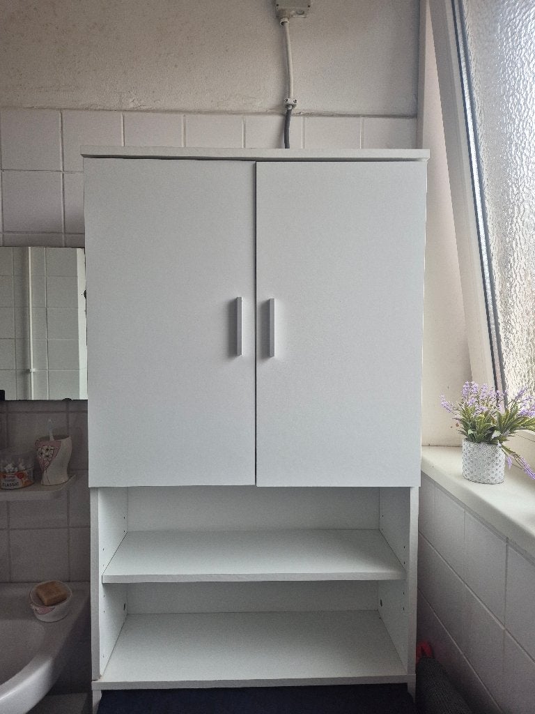 Wasmachine kast in wit, Ophalen, Zo goed als nieuw