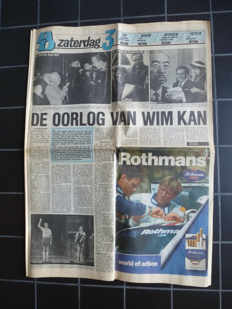 Wim Kan, krantenartikel, 1986, Verzamelen, Ophalen of Verzenden, 1980 tot heden, Nederland, Krant