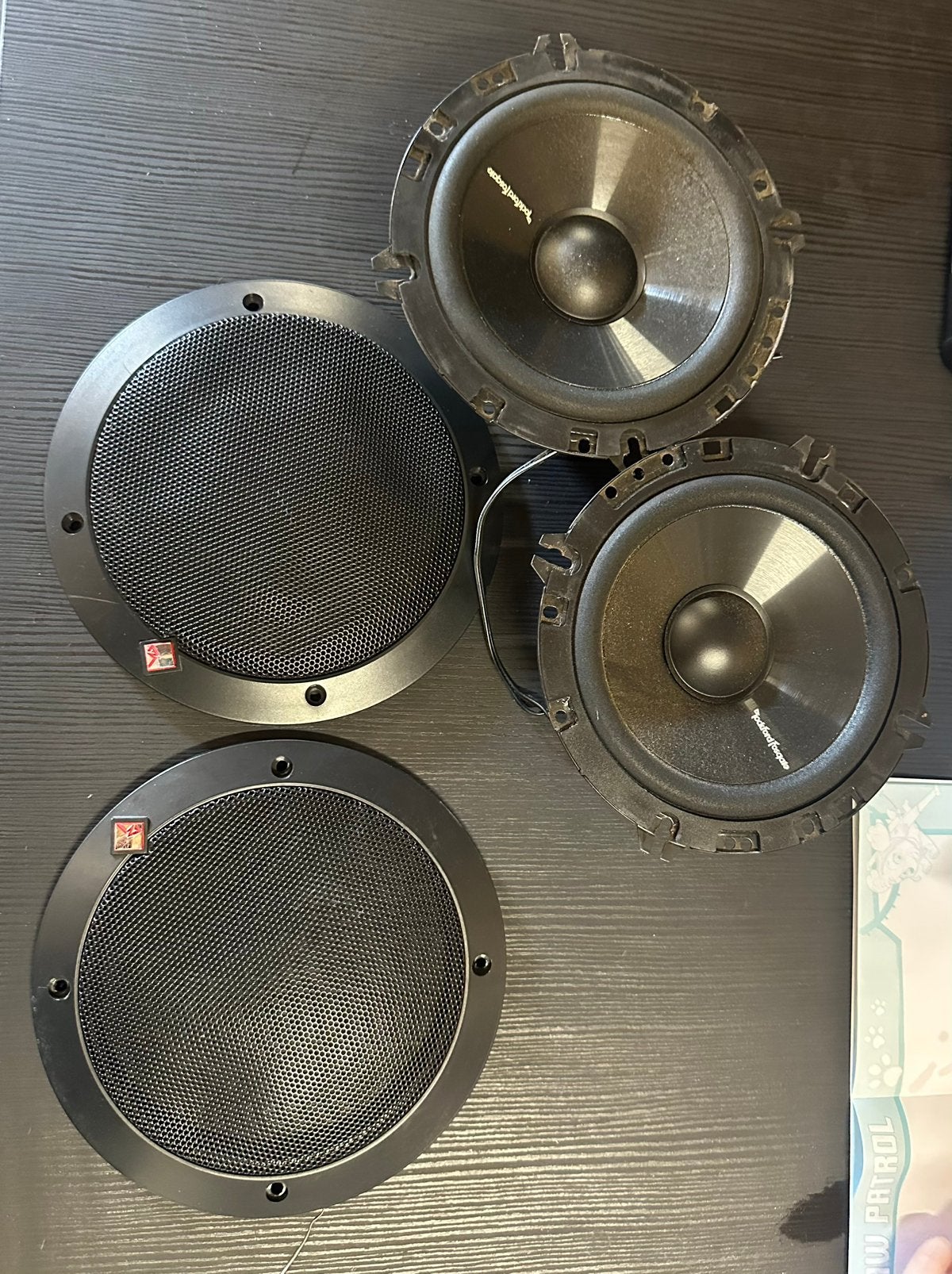 Rockford speak kapjes + speakers, Auto diversen, Autospeakers, Ophalen of Verzenden, Zo goed als nieuw