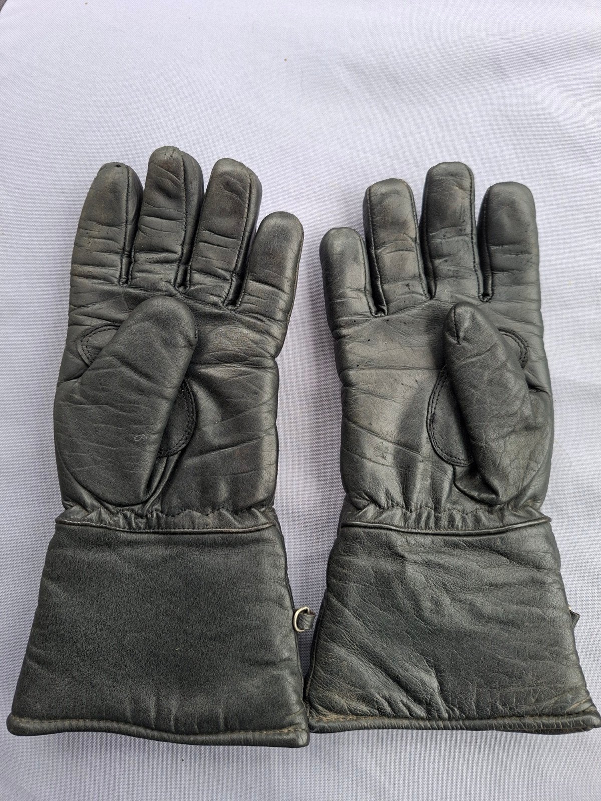 Zwarte leren motorhandschoenen, Motoren, Ophalen of Verzenden, Handschoenen, Tweedehands, Heren