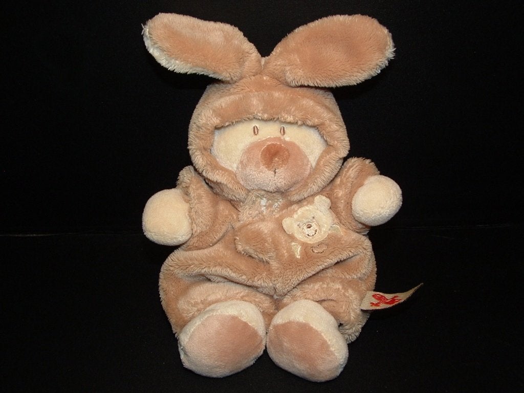 NICOTOY BEER MET KONIJNENPAK VELOURS ECRU MET BEIGE, Ophalen of Verzenden, Nieuw, Overige typen