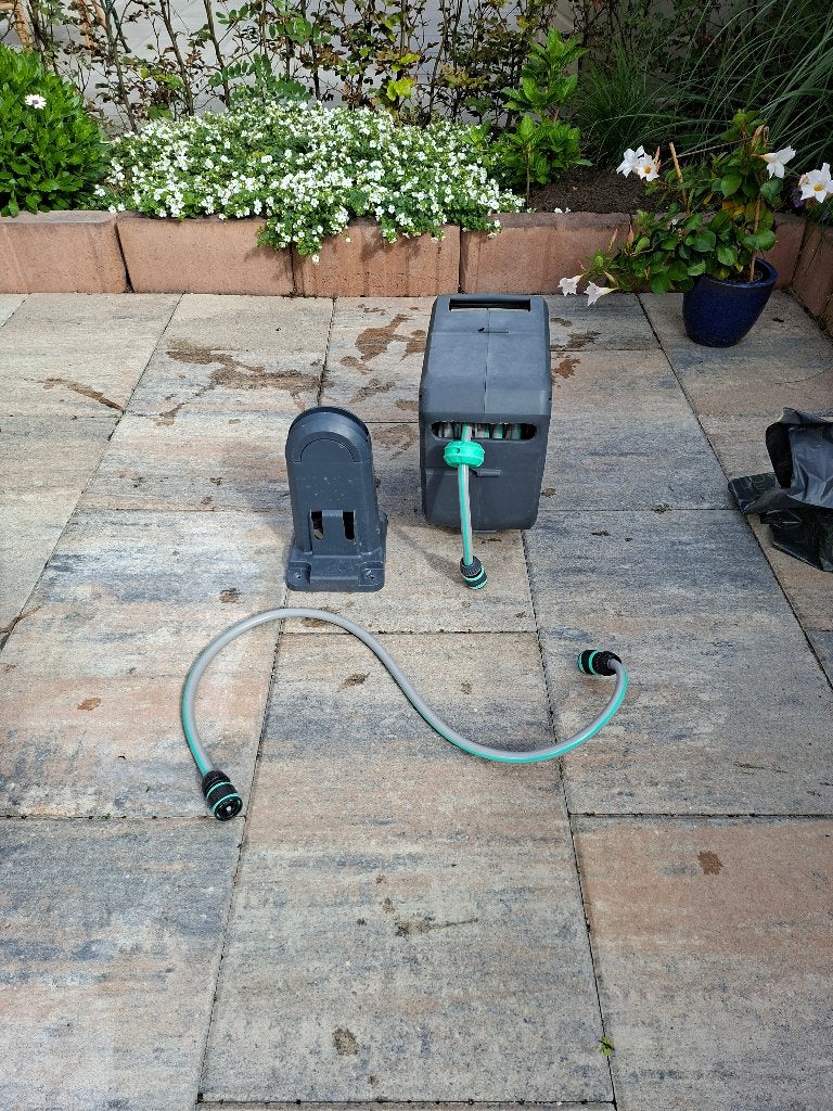 haspel tuinslang 15 meter gebruikt, Tuin en Terras, Ophalen of Verzenden, Gebruikt, Tuinslang