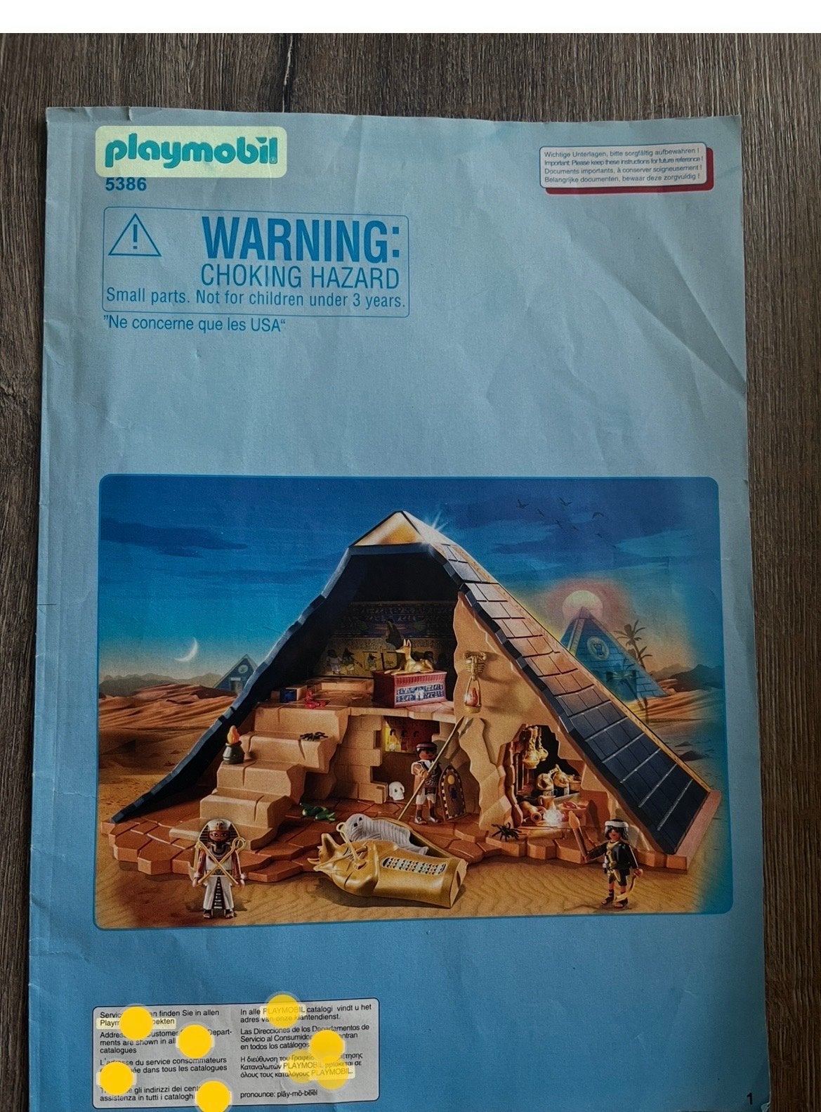 Playmobil Piramide 5386 met figuren en accessoires, Gebruikt, Gebouw, Complete set, Historisch
