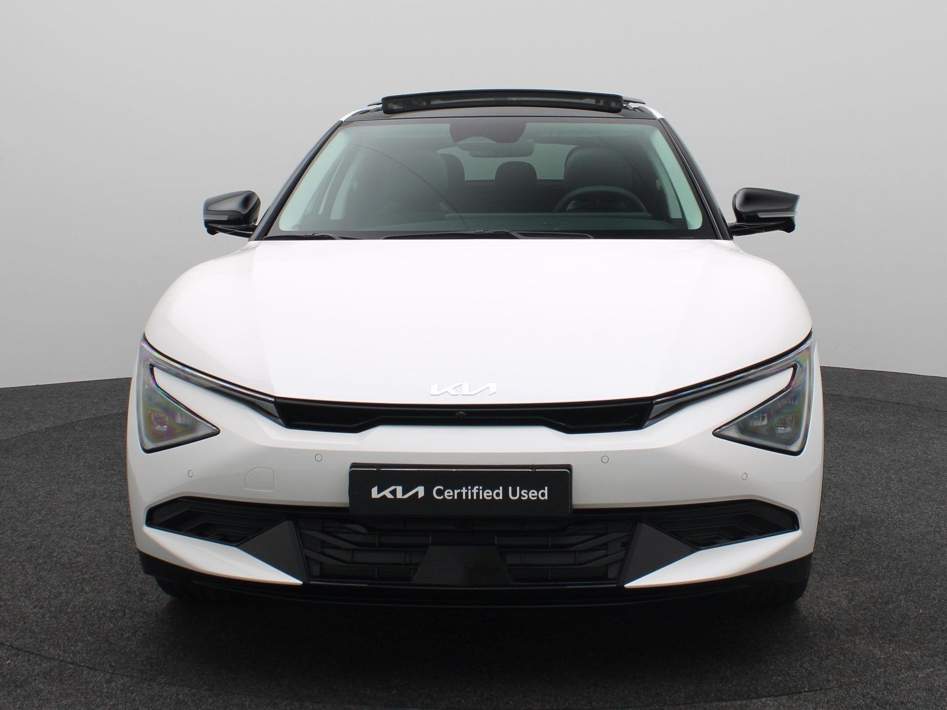 Kia EV6 Plus Advanced 84 kWh | LED | Stoel Stuur Verwarming, Auto's, Achterwielaandrijving, Lichtsensor, 1960 kg, Wit