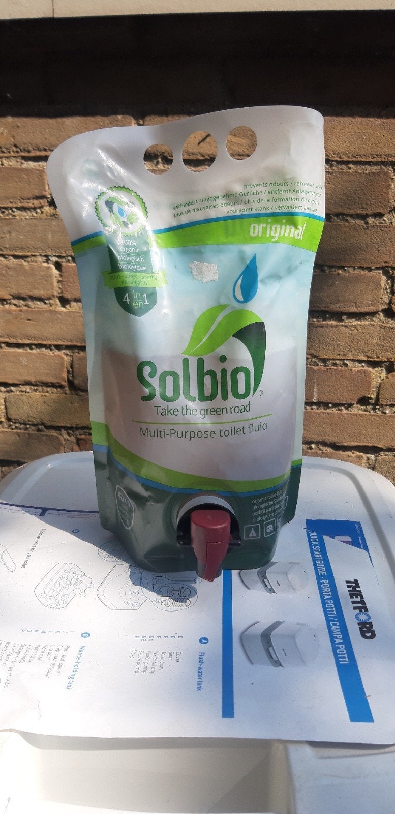 Thetford Porta Potti 145 draagbaar toilet + Solbio vloeistof, Ophalen of Verzenden, Nieuw