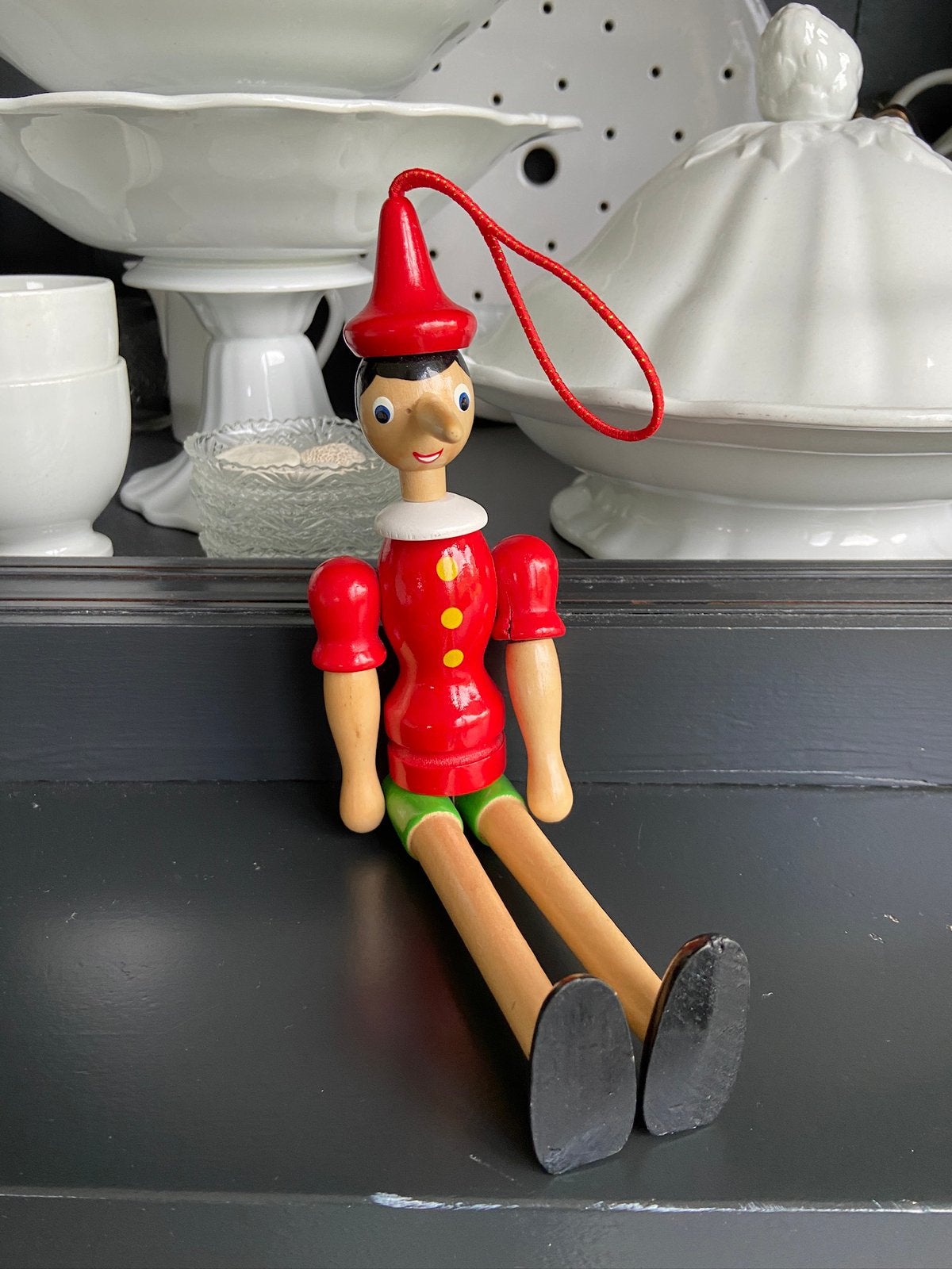 Mooie Italiaanse vintage Pinokkio 25 cm in keurige staat, Ophalen of Verzenden