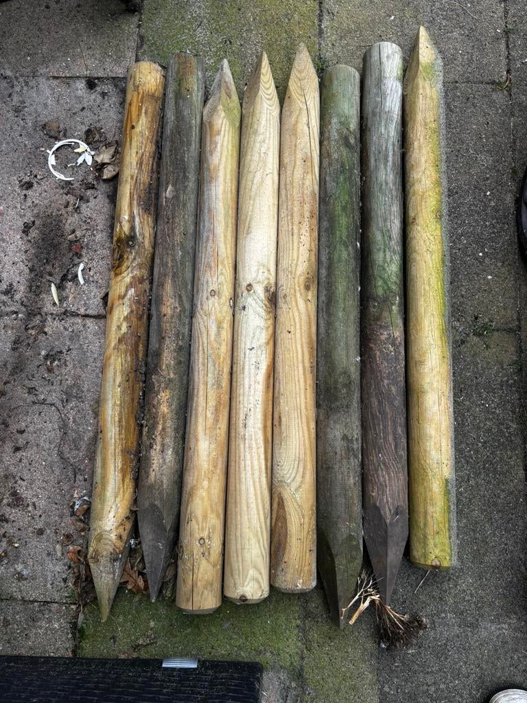 houten paaltjes te koop, Ophalen, Gebruikt, Minder dan 180 cm, Palen