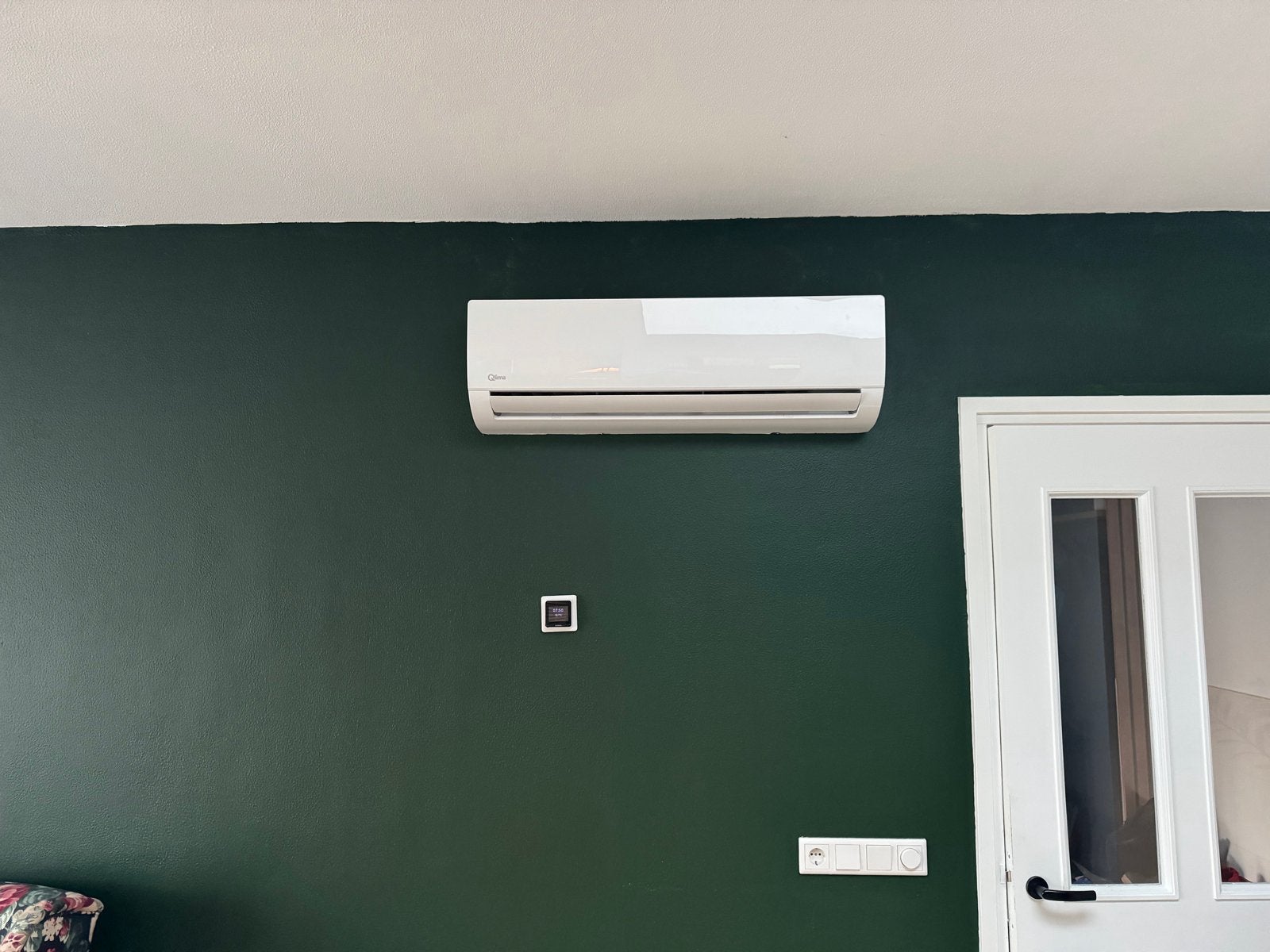 Sc5248 split airco binnen en buiten unit Q Lima, Witgoed en Apparatuur, Airco's, Gebruikt, Wandairco, 60 tot 100 m³, 3 snelheden of meer