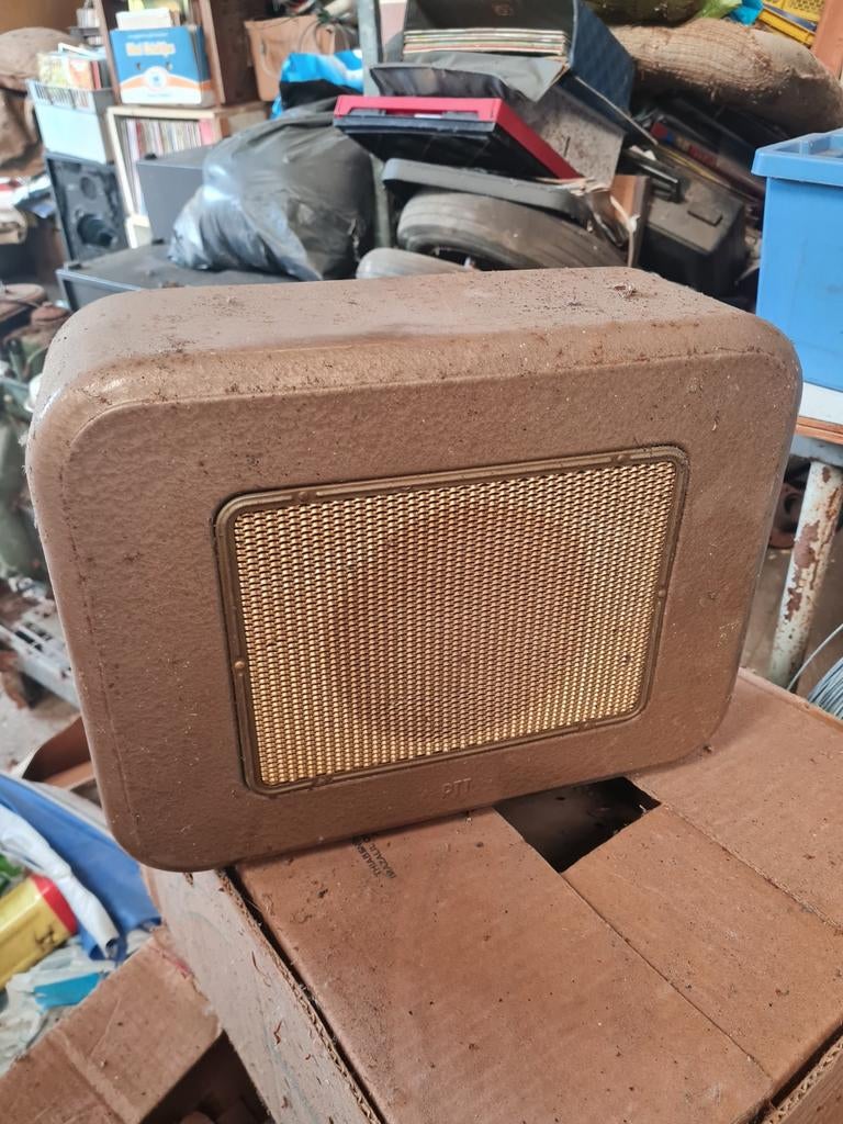 Vintage PTT Box Luidspreker - Uniek Verzamelobject, Overige merken, Gebruikt, Overige typen, Ophalen of Verzenden