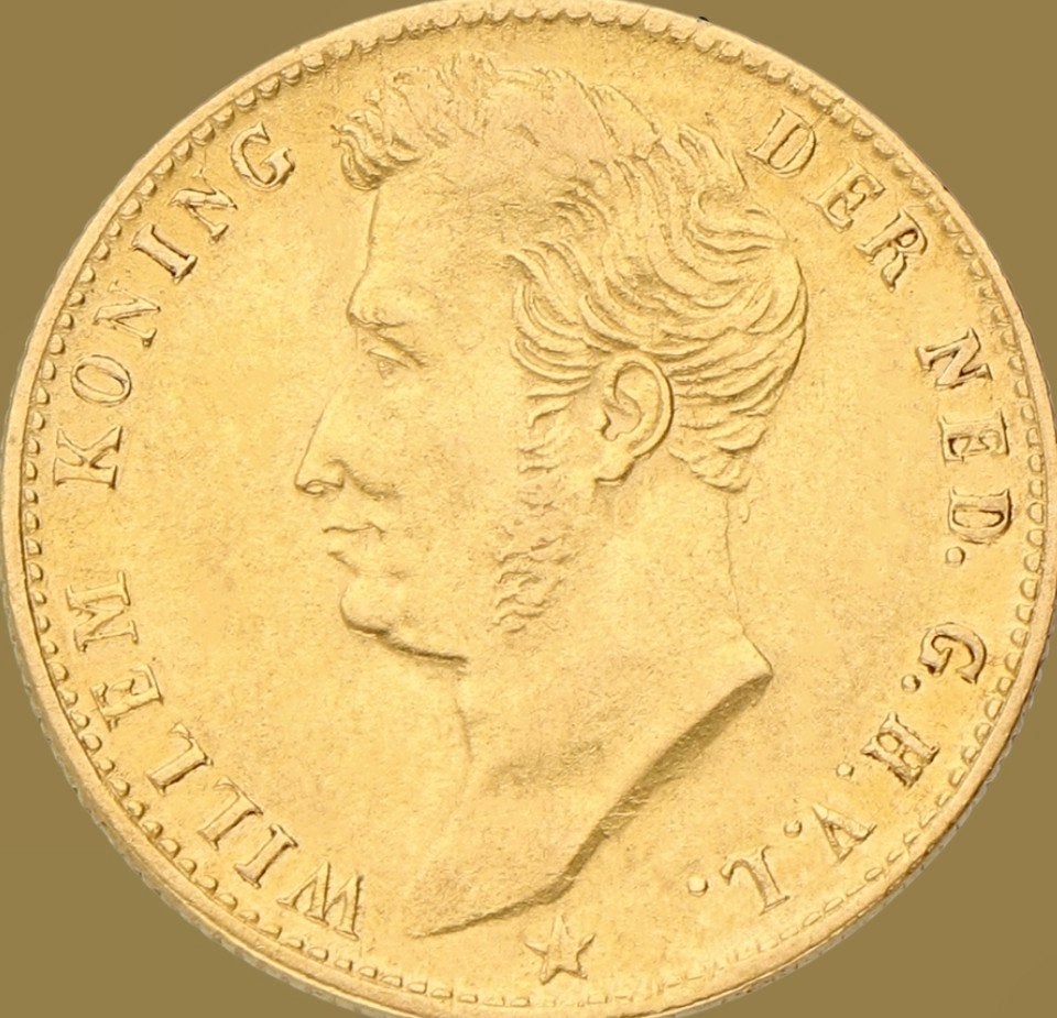 gouden willem vijfje 1827, Ophalen of Verzenden, Koning Willem I, 5 gulden