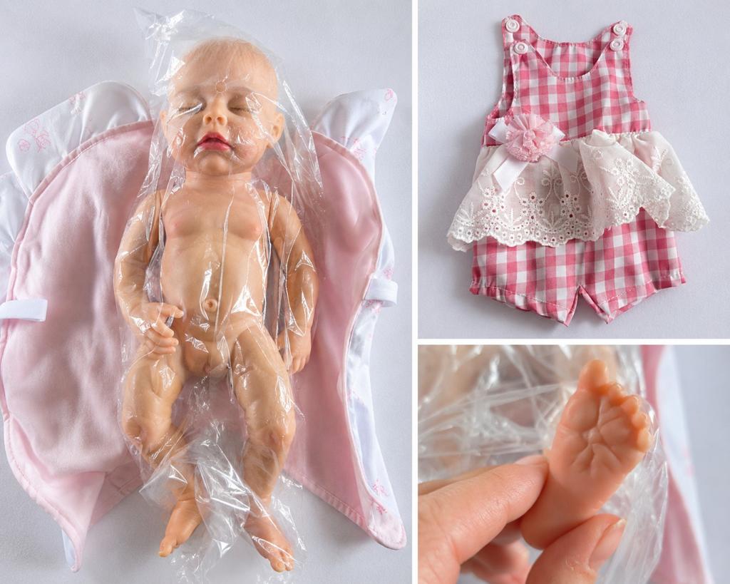 NIEUWE Siliconen reborn baby pop - 30cm, Ophalen of Verzenden, Nieuw, Babypop