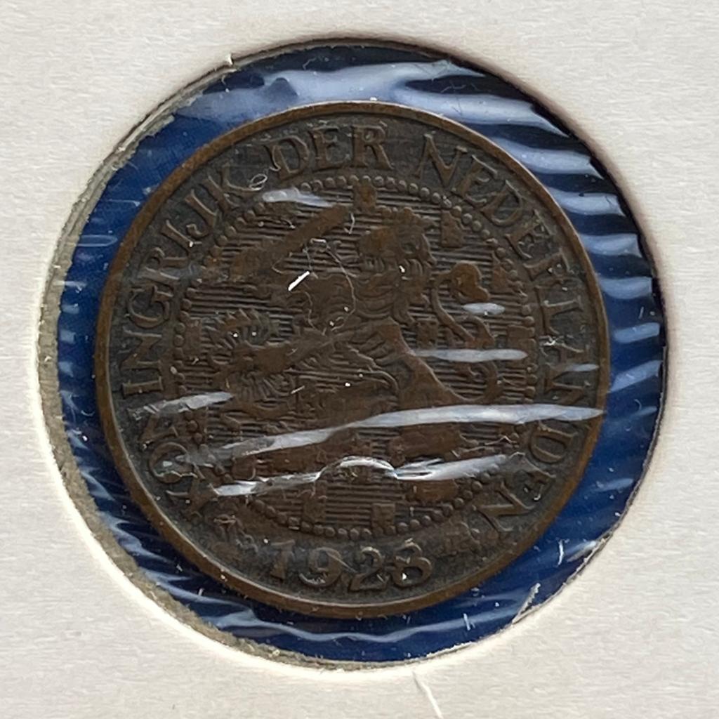 1 Cent uit 1928 van Wilhelmina, Verzenden, Koningin Wilhelmina, 1 cent, Losse munt