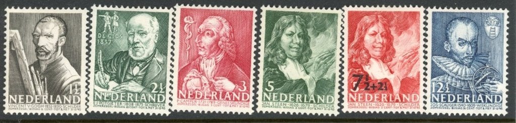 Zomerzegels 1940, NVPH 350-355, ongebruikt, Postzegels en Munten, Postzegels | Nederland, Ophalen of Verzenden, T/m 1940, Postfris