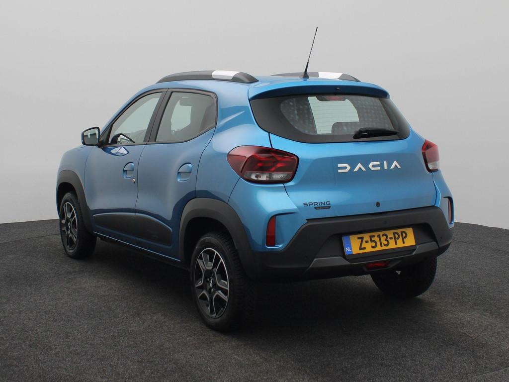 Dacia Spring Essential 27 kWh Achteruitrijcamera | Navigatie, Auto's, 12 maanden, Gebruikt, Zwart, Leder en Stof