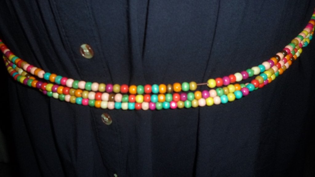 mooie kleurrijke kralen heupketting, Ophalen of Verzenden, Gebruikt
