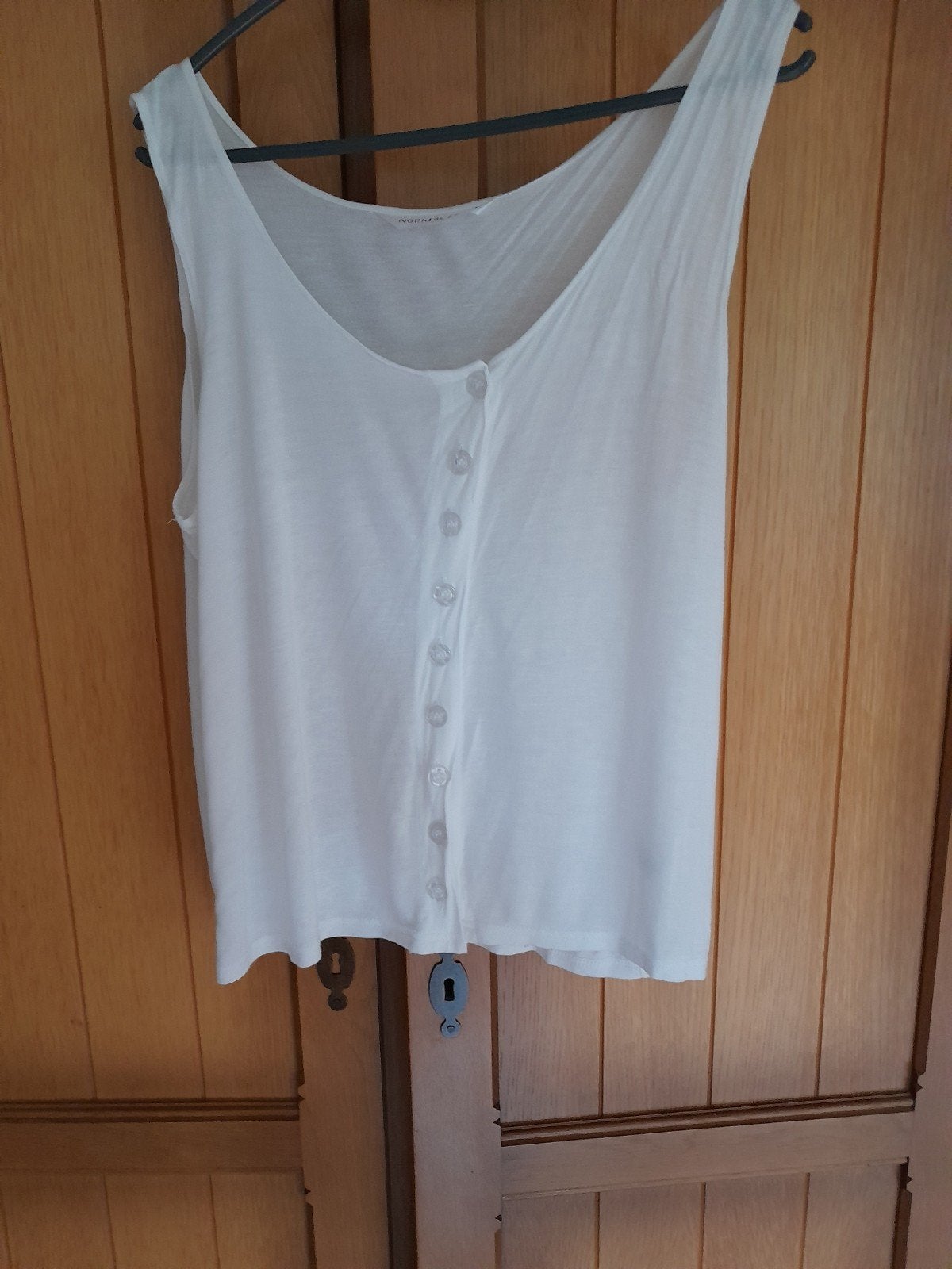 Witte top van Normal Crazy maat L, Verzenden, Wit, Maat 42/44 (L), Normal crazy