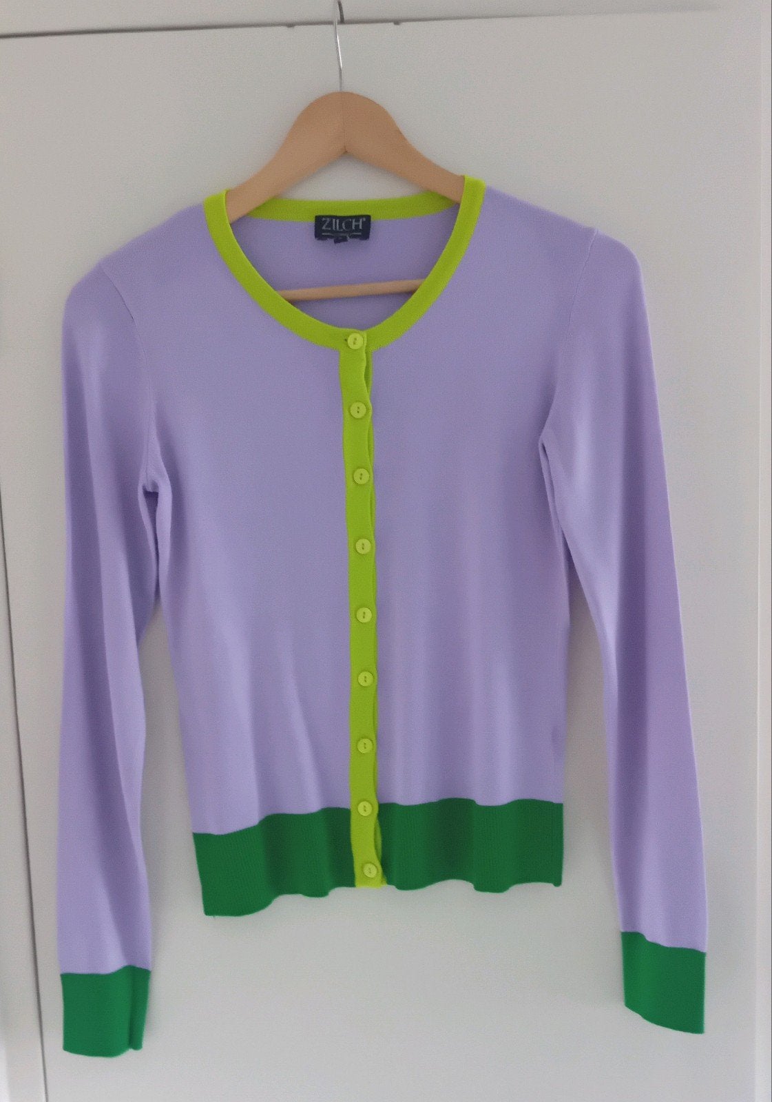 Zilch vestje retro look lila lime groen S, Ophalen of Verzenden, Zo goed als nieuw, Maat 36 (S), Zilch