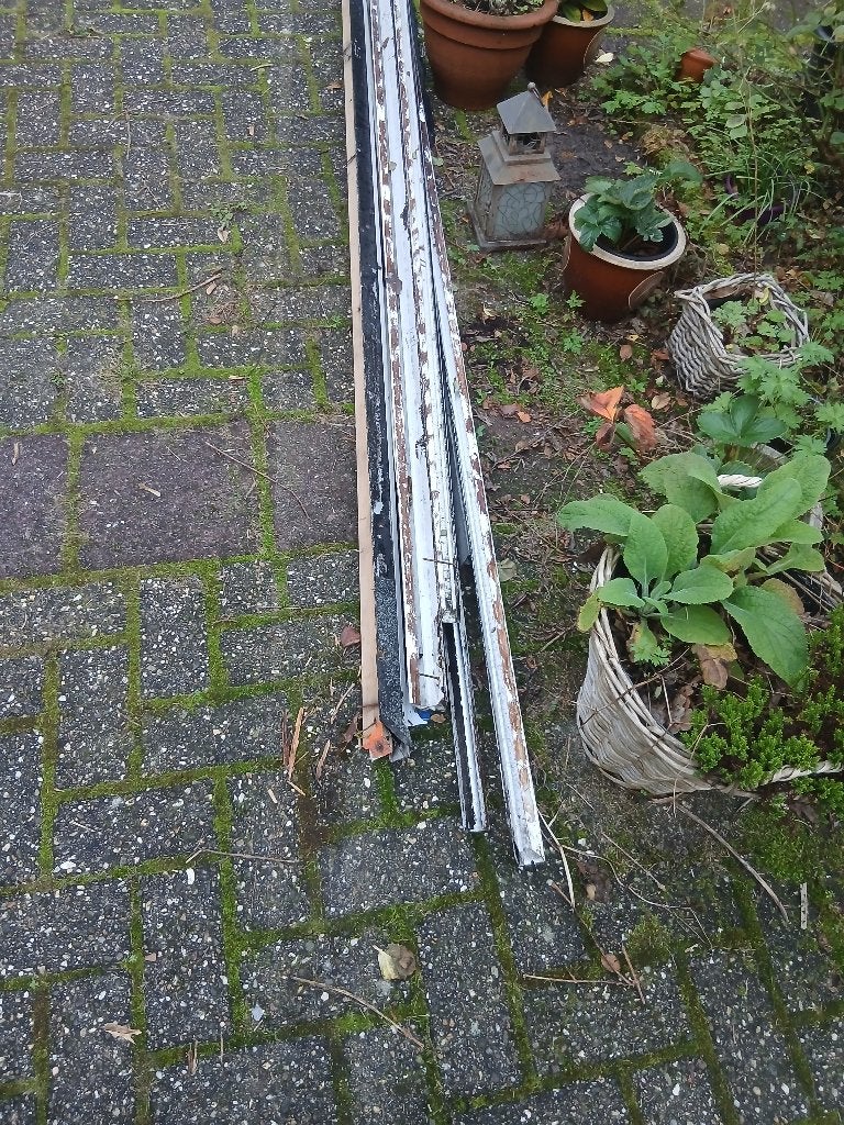 Aluminium daktrim ruim 20 meter, Ophalen, Gebruikt, Overige typen, Minder dan 5 m²
