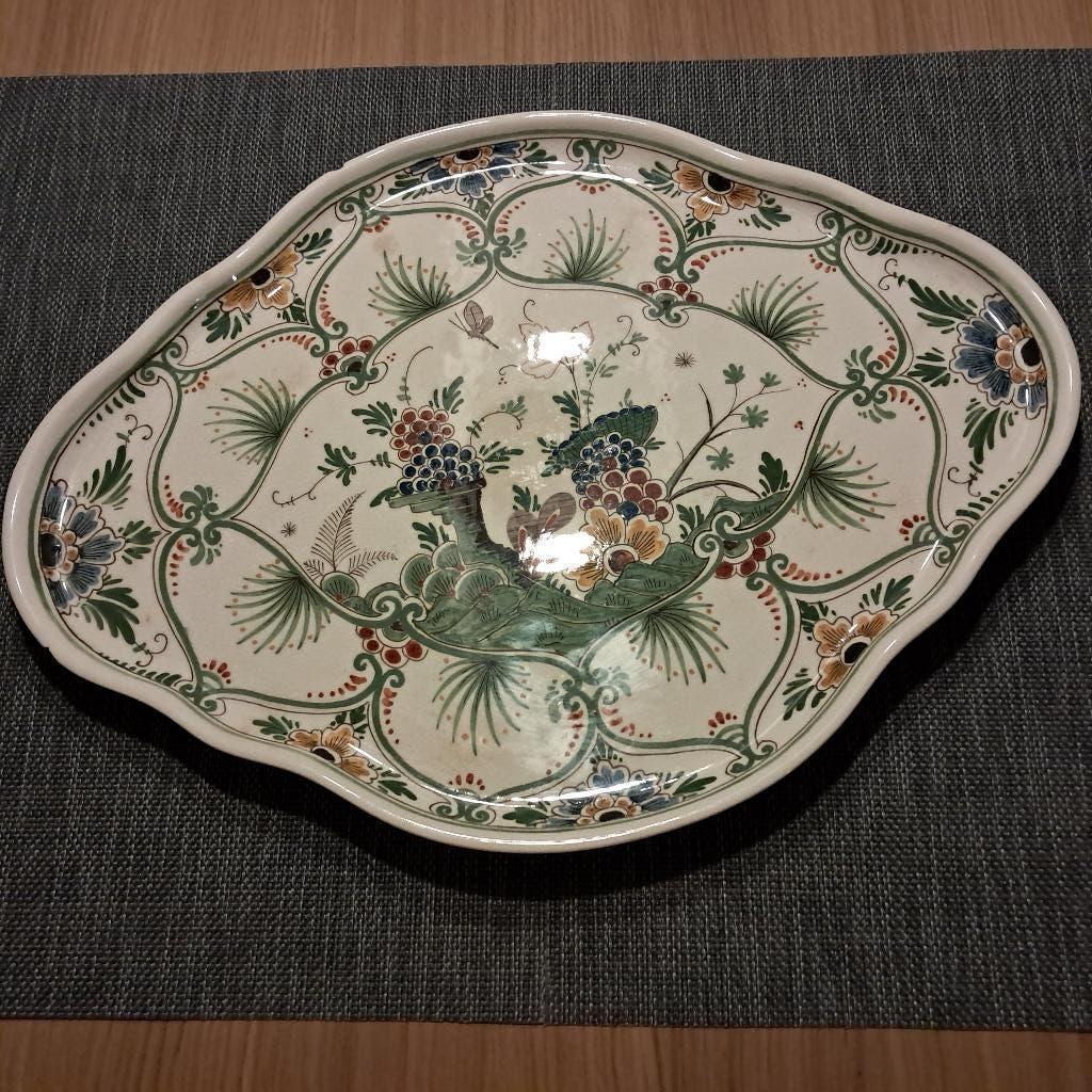 Plazuid Plateelbakkerij Zuid Holland PZH serveerschaal -1918, Ophalen of Verzenden