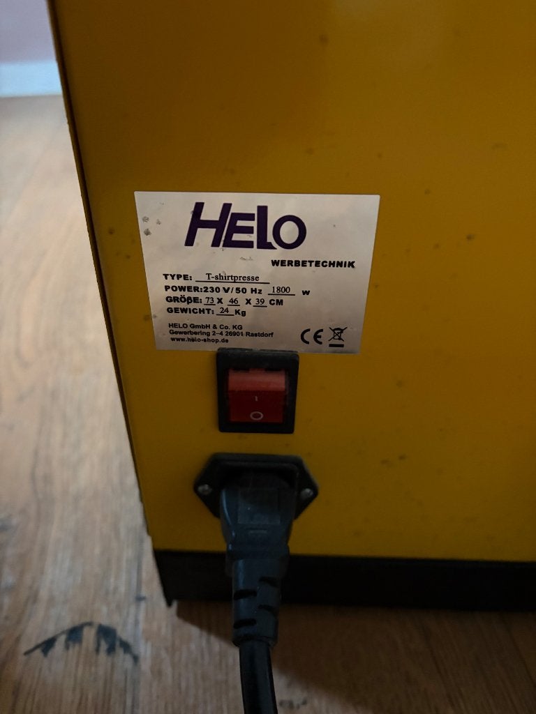 Heatpress transferpers helo, Ophalen, Gebruikt