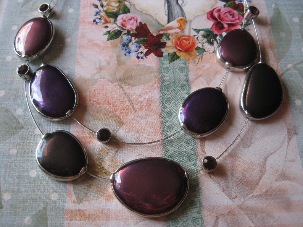 ketting, Ophalen of Verzenden, Zo goed als nieuw, Paars, Overige materialen