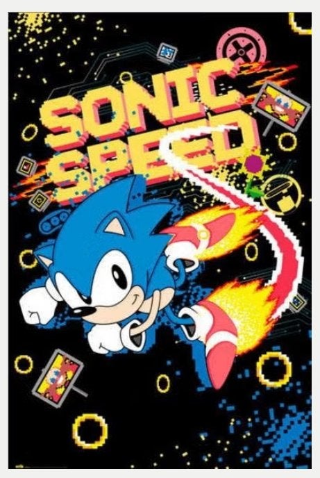 Sonic Maxi Poster - Speed - Muurposter, Meerkleurig, Nieuw, Ophalen of Verzenden, Overige typen