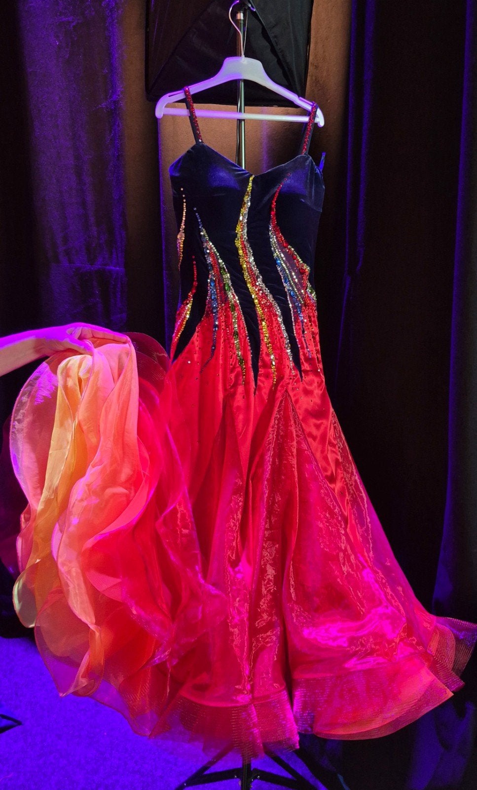 Ballroom dans jurk, Kleding | Dames, Gelegenheidskleding, Zo goed als nieuw, Overige typen, Maat 38/40 (M), Ophalen of Verzenden