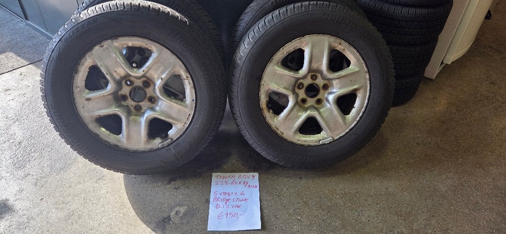 Toyota Rav 4 set wielen 17 inch 225/65R17 Bridgestone Blizza, Ophalen, Info@bandensevicedeil.nl, Gebruikt, Bridgestone