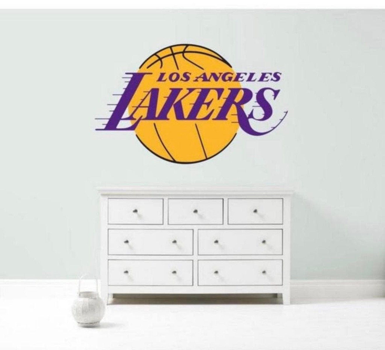 LOS ANGELES LAKERS NBA muur auto bus sticker 45cm Basketbal, Ophalen of Verzenden, Nieuw, Sport