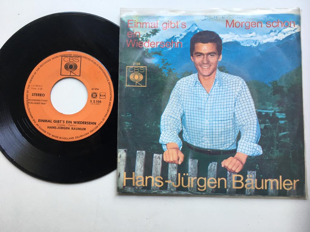 D27 H J Bäumler Einmal gib’s Wiedersehen GERM65  €2, Gebruikt, Fotohoes, 7 inch, Single