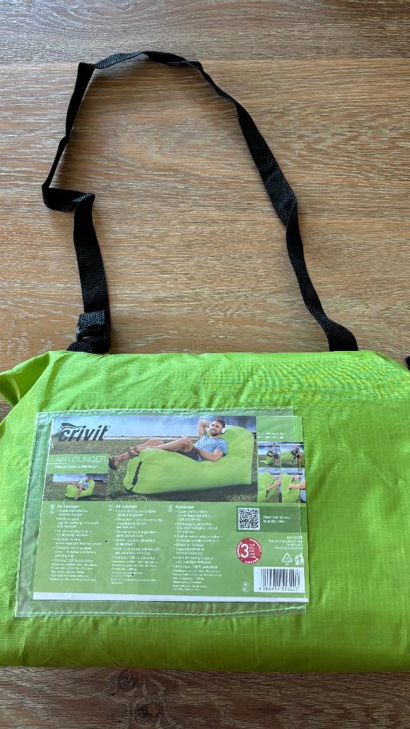 Crivit Airlounger (zit-/ligeenheid), Huis en Inrichting, Zitzakken, Ophalen of Verzenden, Nieuw, Groen, Zitzak