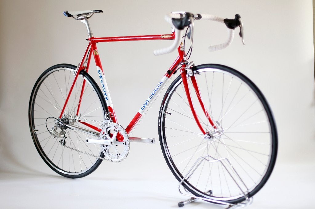 Eddy Merckx, 1992 in showroomstaat, Fietsen en Brommers, 28 inch, Staal, Velgrem, Zo goed als nieuw