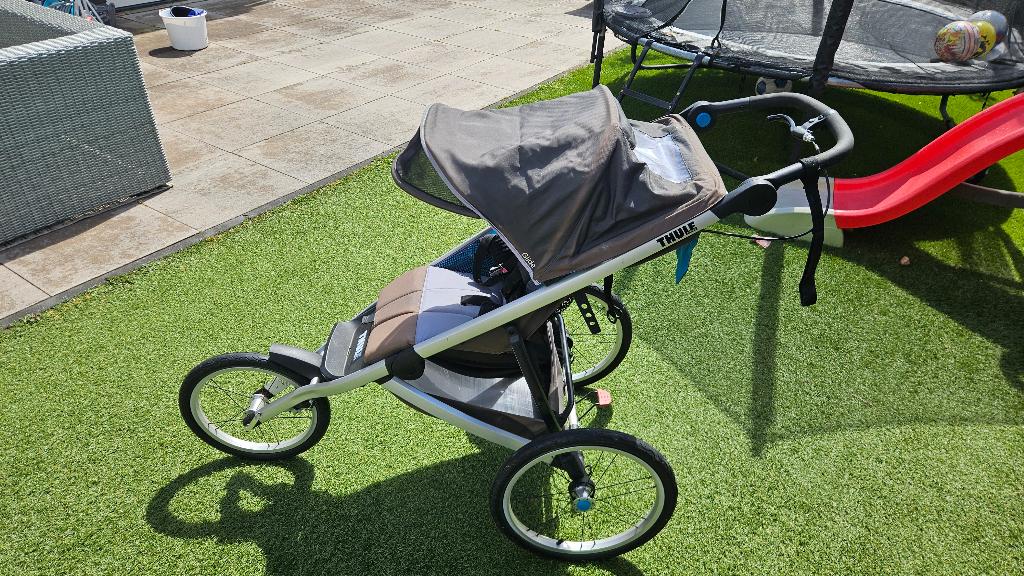 Thule Glide 1 Hardloop Kinderwagen, Gebruikt, Verstelbare duwstang, Ophalen, Kinderwagen