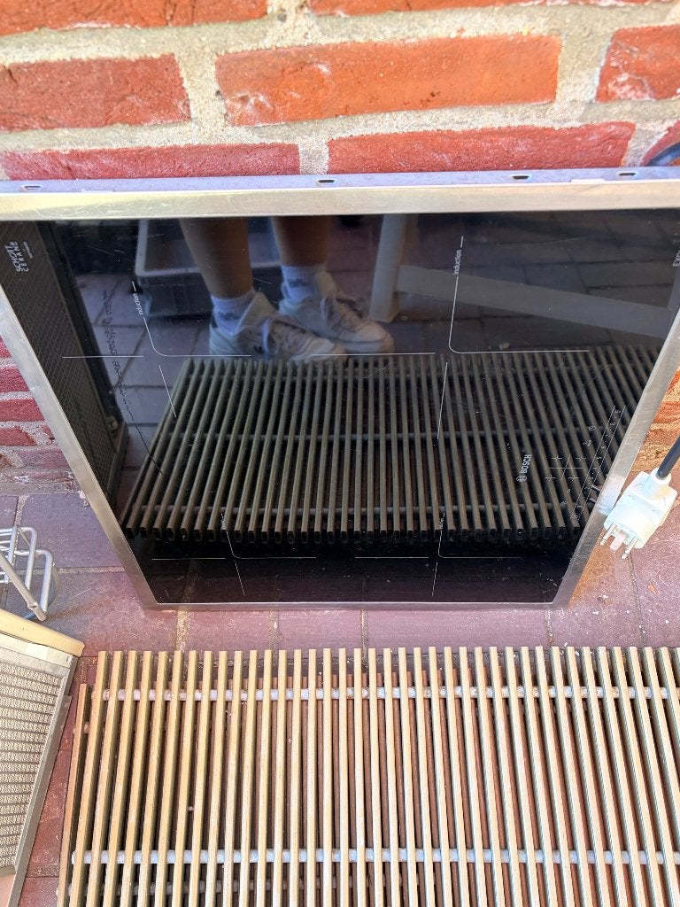 Inductie kookplaat bosch, Witgoed en Apparatuur, Kookplaten, Ophalen, Gebruikt, 4 kookzones, Inbouw