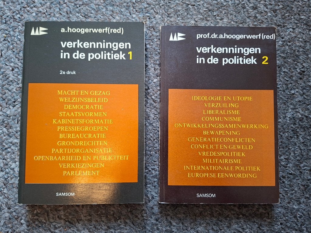 Verkenningen in de politiek 2 delig/ dr. Hoogerwerf, Boeken, Gelezen, Verzenden, Politiek en Staatkunde, Nederland