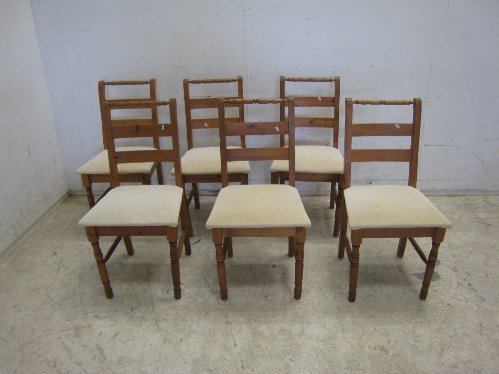 Set van 6 vintage grenen stoelen, Huis en Inrichting, Stoelen, Niet ingevuld, Gebruikt, Niet ingevuld, Niet ingevuld