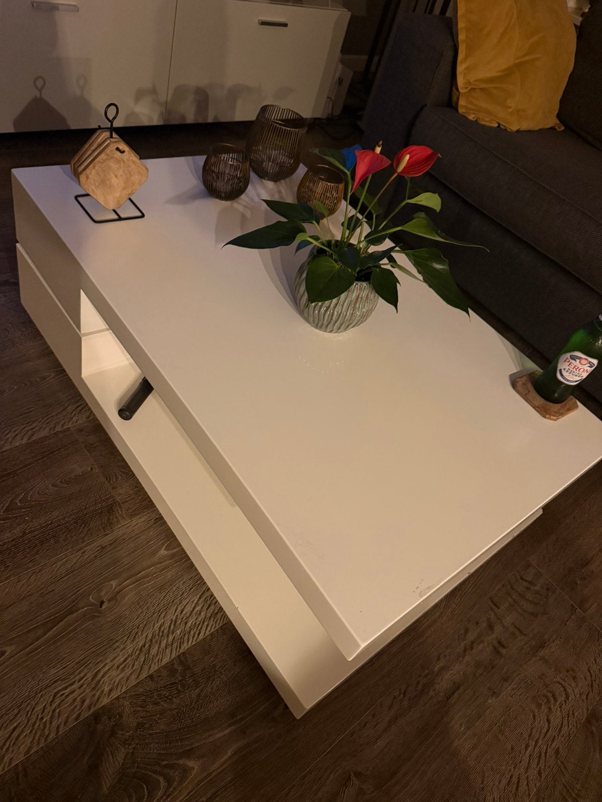 Salon Tafel draaibaar, Ophalen, Minder dan 50 cm, Zo goed als nieuw, Rechthoekig