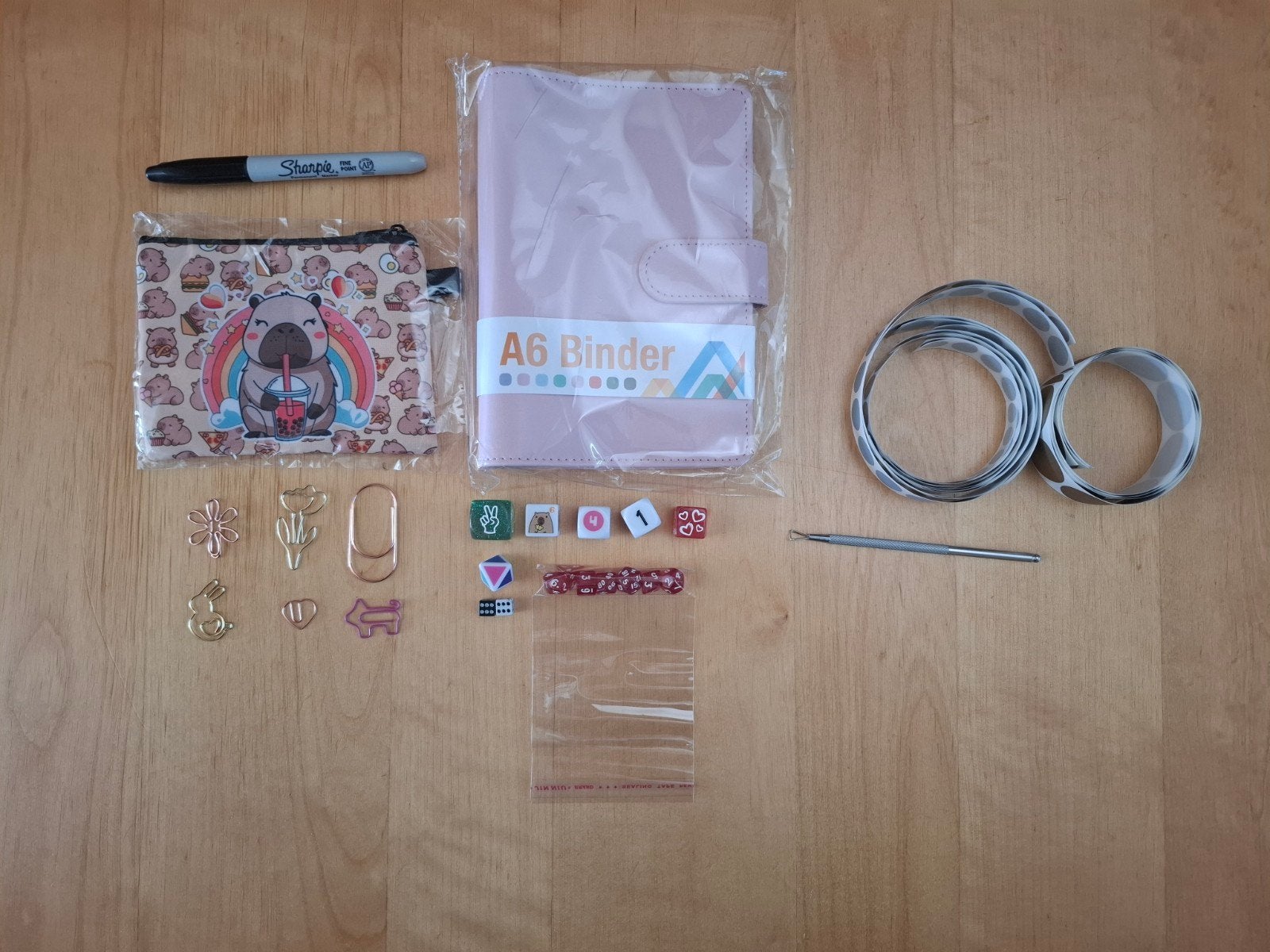 Cashstuffing set met A6 Binder, stickers en accessoires, Zelfklevend, Overige thema's, Overige typen, Nieuw