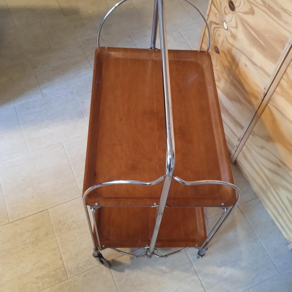 Prachtige vintage Gerlinol trolley op zwenkwieltjes, Ophalen of Verzenden, Gebruikt
