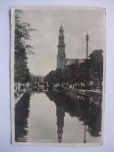 P337 Amsterdam - Prinsengracht Westertoren - 1937, Verzenden, 1920 tot 1940, Gelopen, Noord-Holland