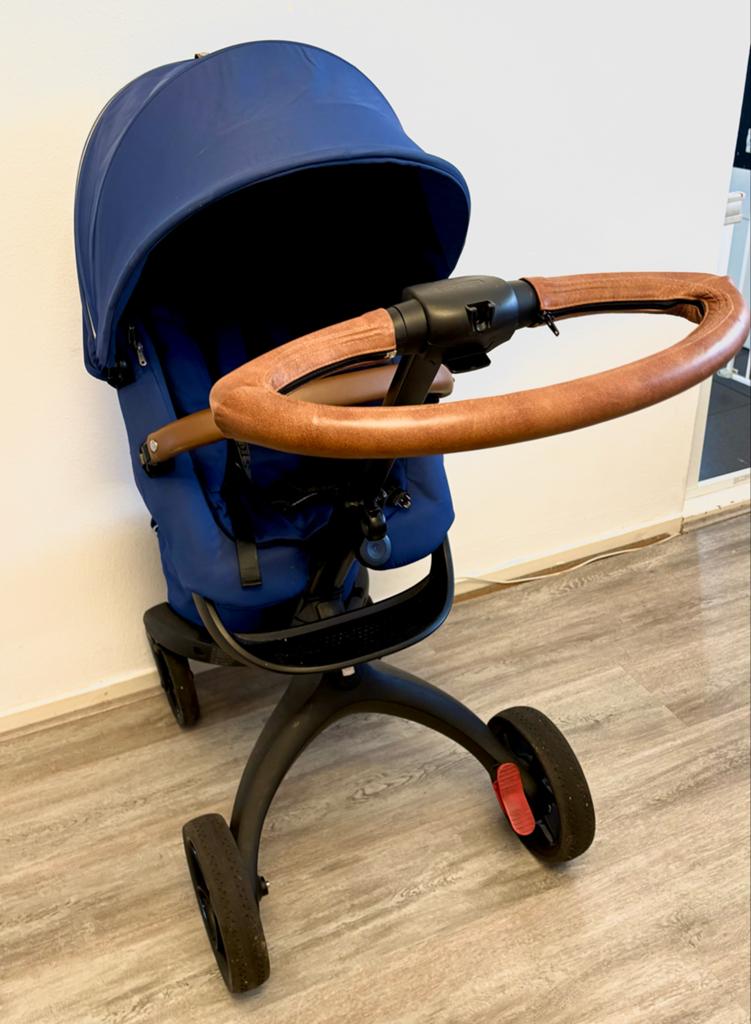 Stokke Xplory X Combiwagen Royal Blue + Reiswieg, Ophalen, Zo goed als nieuw