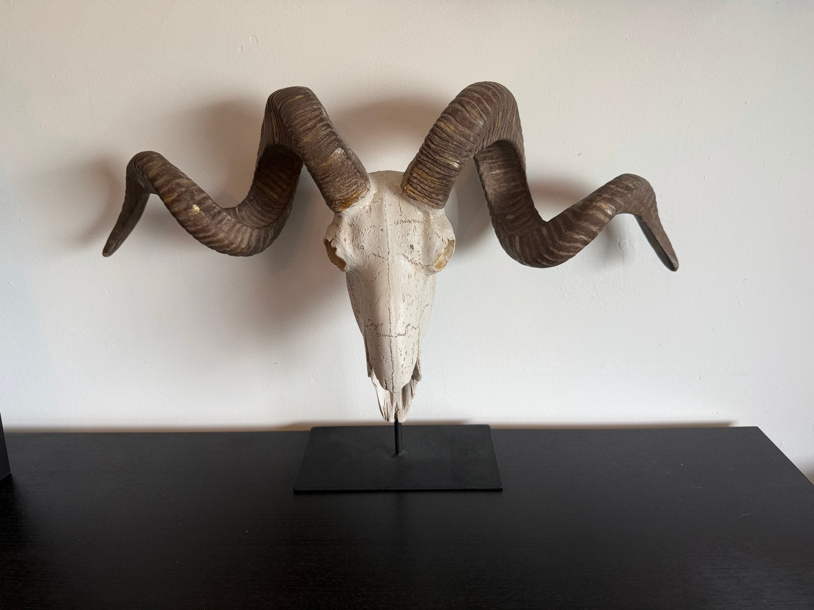 Decoratieve schedel op standaard, Ophalen of Verzenden, Zo goed als nieuw