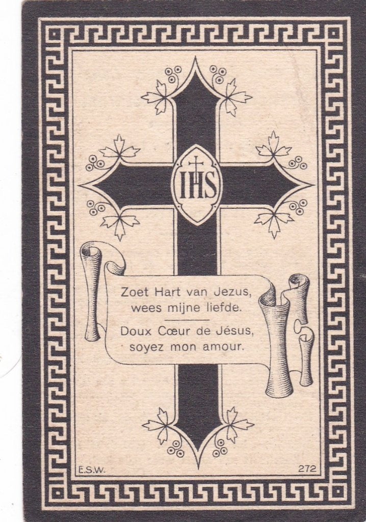 Franciscus van Gerwen - Smets  1882-1936, Verzamelen, Verzenden, Bidprentje