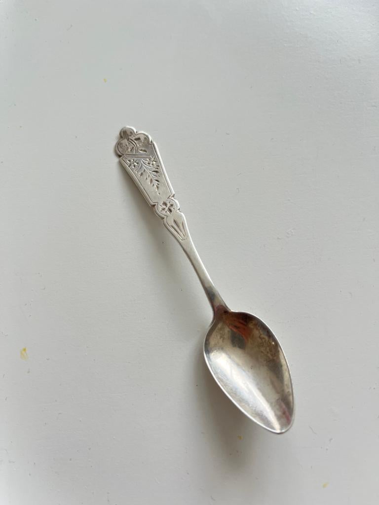 Antiek zilveren lepeltje uit 1909, Ophalen of Verzenden, Zilver