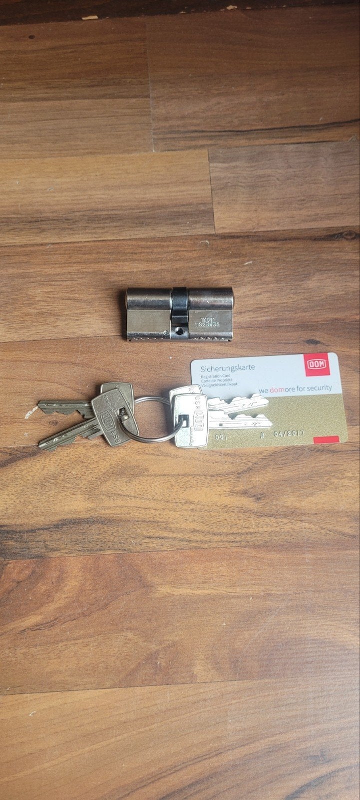Dom Rs8 30/30 cilinderslot met 4 sleutels skg3, Ophalen of Verzenden, Rvs, Slot