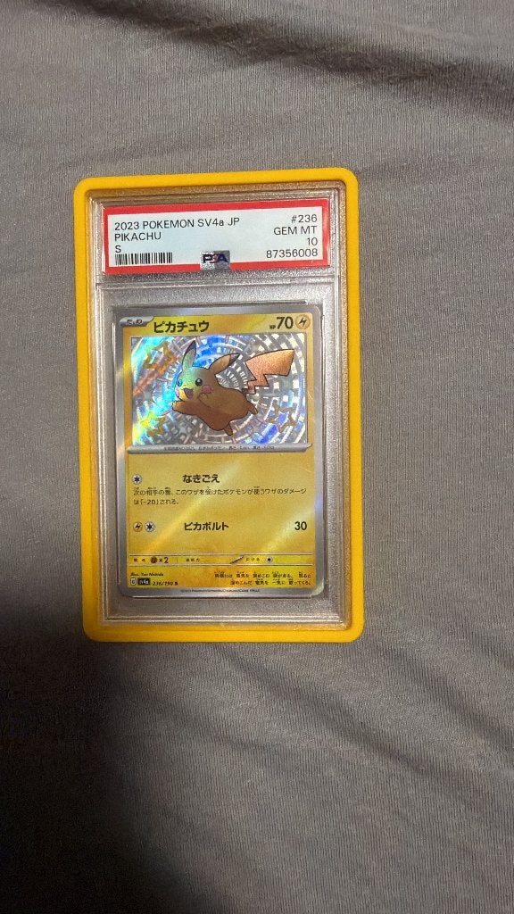 Pokémon Pikachu psa 10 shiny treasure ex, Ophalen of Verzenden, Zo goed als nieuw