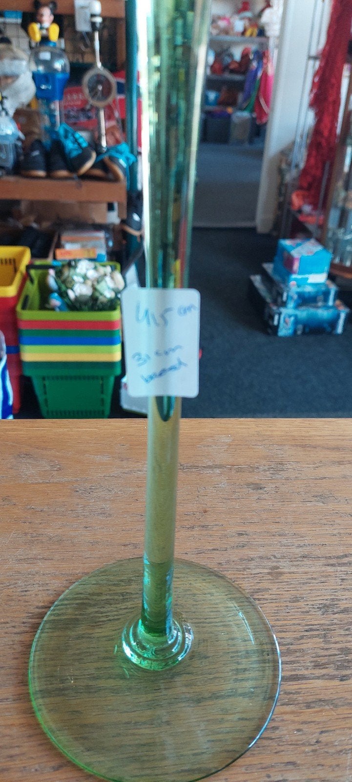 Decoratieve glazen vaas met golvende rand, Antiek en Kunst, Ophalen