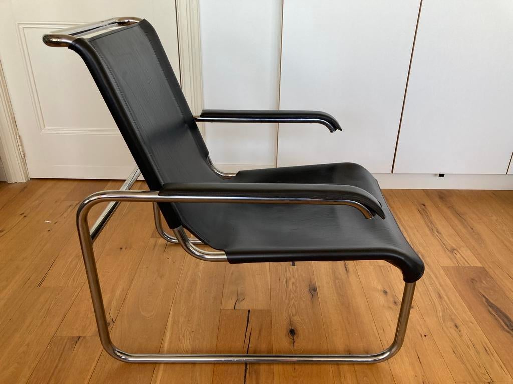 Fauteuil S35 L - Marcel Breuer 1930 - Thonet, Huis en Inrichting, Fauteuils, Gebruikt, Leer, 50 tot 75 cm, 75 tot 100 cm, Ophalen