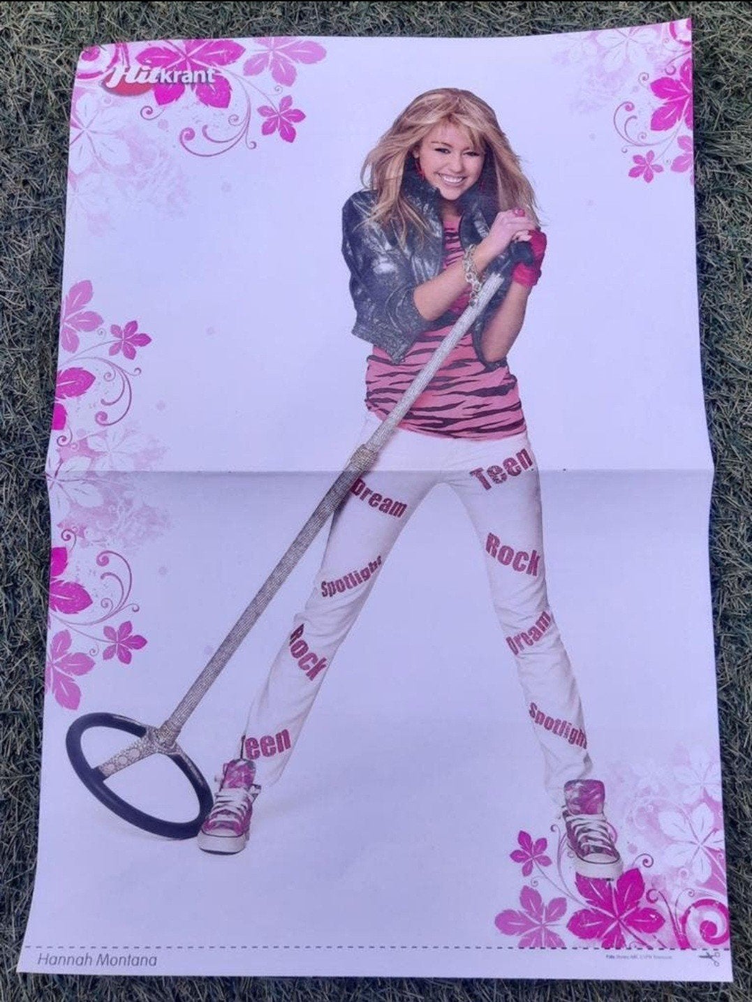 Poster 2x A4 Hitkrant 2010 Hannah Montana / McFly, Ophalen of Verzenden, Gebruikt, A1 t/m A3, Muziek