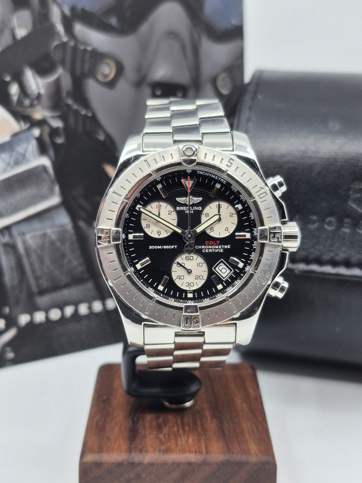 Breitling Colt Chronograph A73380 – 41mm – SuperQuartz –, Ophalen of Verzenden